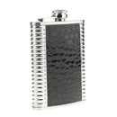 8oz Stainless Steel Leather Liquor Vodka Alcohol