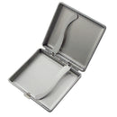 Classic Leather & Alloy Cigarette Case Box Metal Holder Container for Lighter LJ