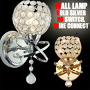 Crystal Wall Lamp Modern E27 Bulb Vanity Lights Sconce Bathroom Lighting Fix Hn