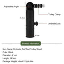 For Bike Buggy Cart Baby Pram Wheelchair Black Golf Holder Umbrella Club N8T5