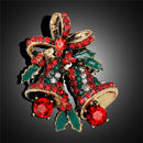 1pc   Christmas Rhinestone Cute Christmas Bell Brooch Pin Xmas Gift Party SPTEU