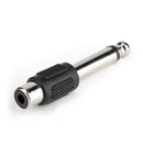 2pcs 6.5mm to RCA Male to Female Jack Plug Audio Video Converters Adapters