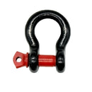 Universal 2T Tow Hook D-Rings Bow Shackle With Red Isolators Silencer Clevis