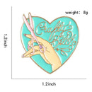 Creative Love Heart Brooches Badge Jacket Clothing Unisex Backpack Pins A