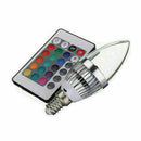 16 Color Hot LED Lamp Candle Changing RGB Light Bulb + Remote Control K1U8 H2D2