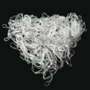 Hot 500pcs Hair Tie Band Ponytail Holder Elastic Rubber Clear White Women Girls