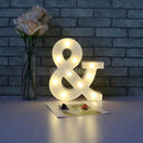 White Large Plastic Marquee Freestanding Alphabet LED Light UP Letters &