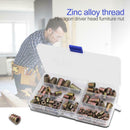 100pcs Zinc Alloy Thread for Wood Insert Nut Flanged Hex Drive Head Nuts