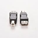 2x Black USB Type A Female to USB Type B Male USB Plug Printer Adapter â„–#