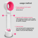 USB Mini Handheld Bladeless Fan No Leaf Handy Fan Small Cooling Fan (White) A
