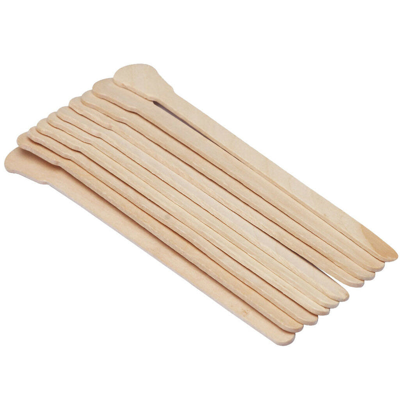 Pack 100pcs Wooden Waxing Spatula Sterile Tongue Depressors   Sticks