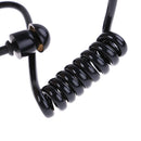 Black replacement coil acoustic air tube earplug for radio earpiece headset M&E
