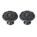 Black Round 32mm Door Knob Cabinet Drawer Cupboard Kitchen Pull Handle