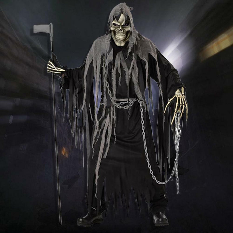 Mens Zombie Ghost Face Halloween Scream Scary Fancy CostumeRobe