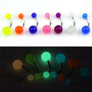 7PCS/Set Glow In The Dark Belly Button Navel Bar Rings Body Piercing JewelryP.ES