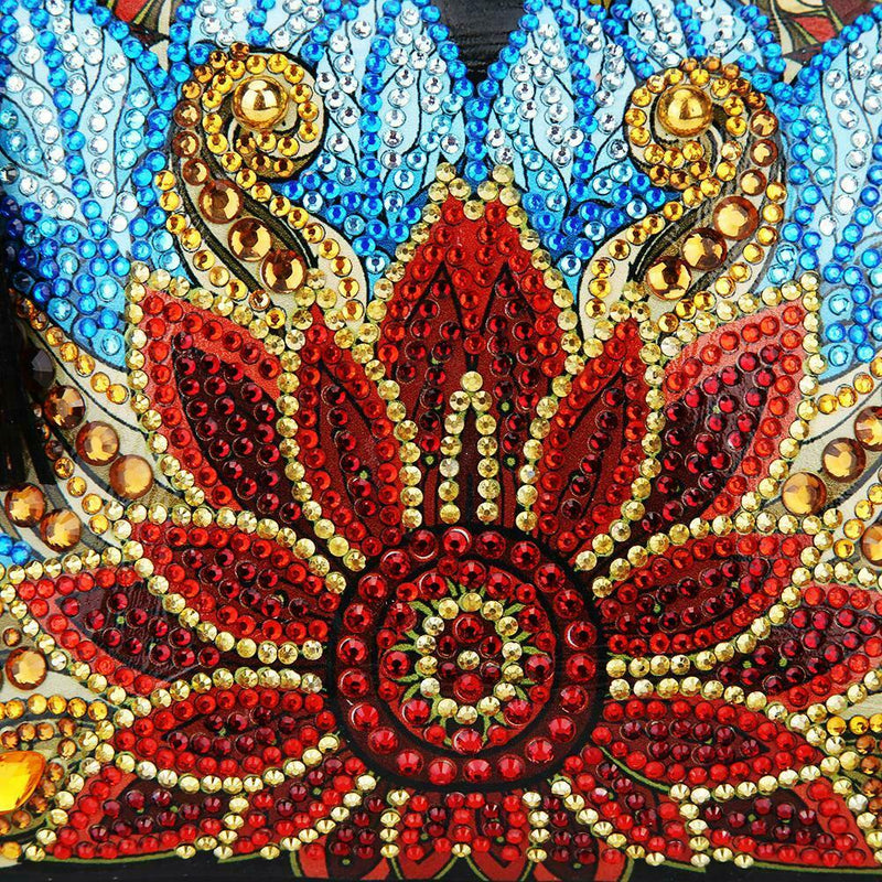 DIY Flower Special Shape Diamond Painting Leather Chain Shoulder Bag Clutch