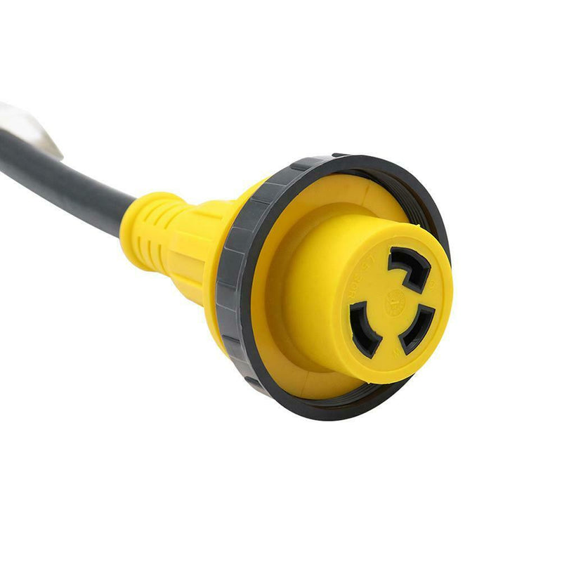 12in 15 Amp Male to 30 Amp Female Dogbone Adapter RV Electrical Converter Cable