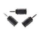3pcs Black 2.5mm Male to 3.5mm Female Audio Stereo headphones  Adapter Plug J Kw