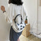 Fashion Cow Dots Shoulder Bag Women Leather Chain Hobos Totes Handbag (L)