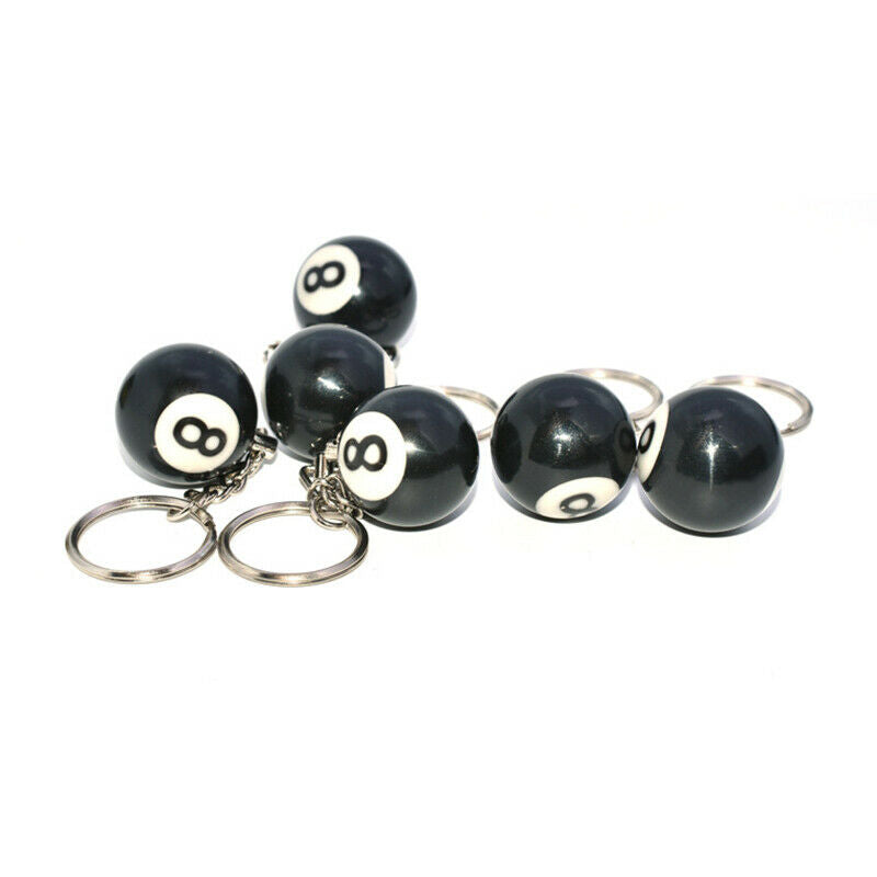 New Black 8 Billiard Ball Key Chain Bag Accessories Keyring Car Key Holder G Bj