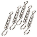 M4 Stainless Steel 304 Hook & Eye Turnbuckle Wire Rope Tension Pack Of 8