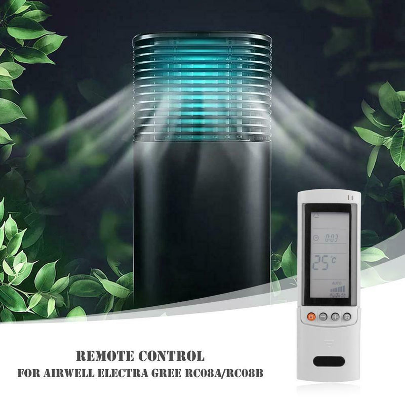 Plastic Air Conditioner Remote Control for Airwell Electra Gree RC08A/RC08B