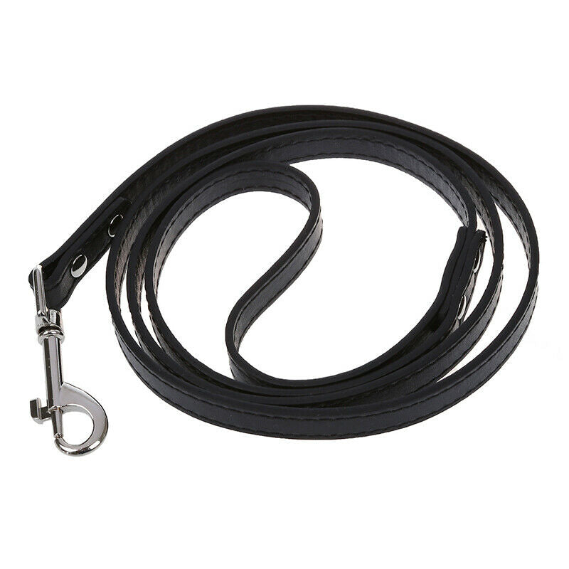 Black fashionable leather strap for pet dog 12" S 120 * 1.5cm