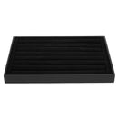 Velvet 65 Rings 7 line Slot Box Display Storage Case Tray Holder Black