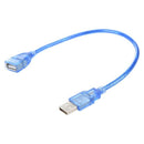 Short USB 2.0 A Female to Male Extension Cable R2W9