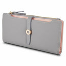 Lovely Leather Long Women Wallet Fashion Girls Change Clasp Purse Money Coi