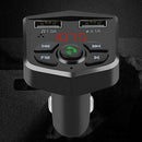 Hands-free Bluetooth 5.0 Car Kit FM Transmitter USB Charger Adapter MP3 Player