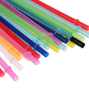 50 Set Reusable Colorful Hard Plastic Straws+2x Brush For