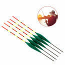 5 Pcs Fishing Floats Buoy Fluorescent Tail Ice Fishing Winter Barr Wood Luminous