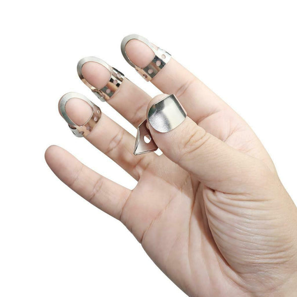 4 pcs/set 1 Thumb + 3 Finger Guitar Picks Celluloid Fingerpicks Guitar Plectrum