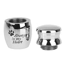 Paw Letters Printed Stainless Steel Pet Cinerary Casket Urn Pendant Deluxe