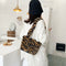 Plush Shoulder Bag Women Winter Fashion Animal Pattern Handbags (Yellow)