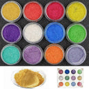 7g Pigment Powder Metal Sparkle Shimmer Paint 12 Colors Grit New X3U6 F2J2 O4R0