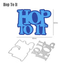 2pcs Slogan Hop To It Cutting Dies Stencil Scrapbook Embossing Craft Cards