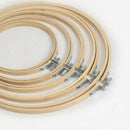 5Pcs 13-26Cm Frame Hoop Circle Embroidery Round Machine Bamboo For Cross St X3I1