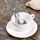 Portable Outdoor Camping Cookware Cutlery Folding Titanium Spork Spoon Fork