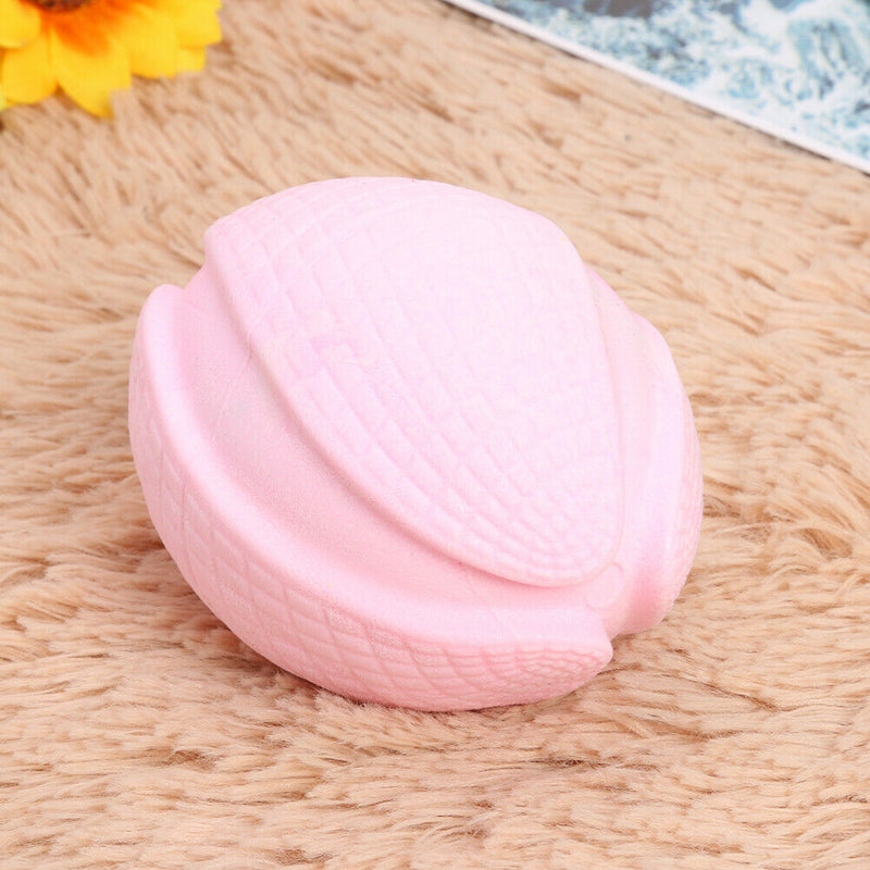 Pet Rugby Shape Chew Toys Dog Bite Tooth Clean Interactive Balls (Pink)