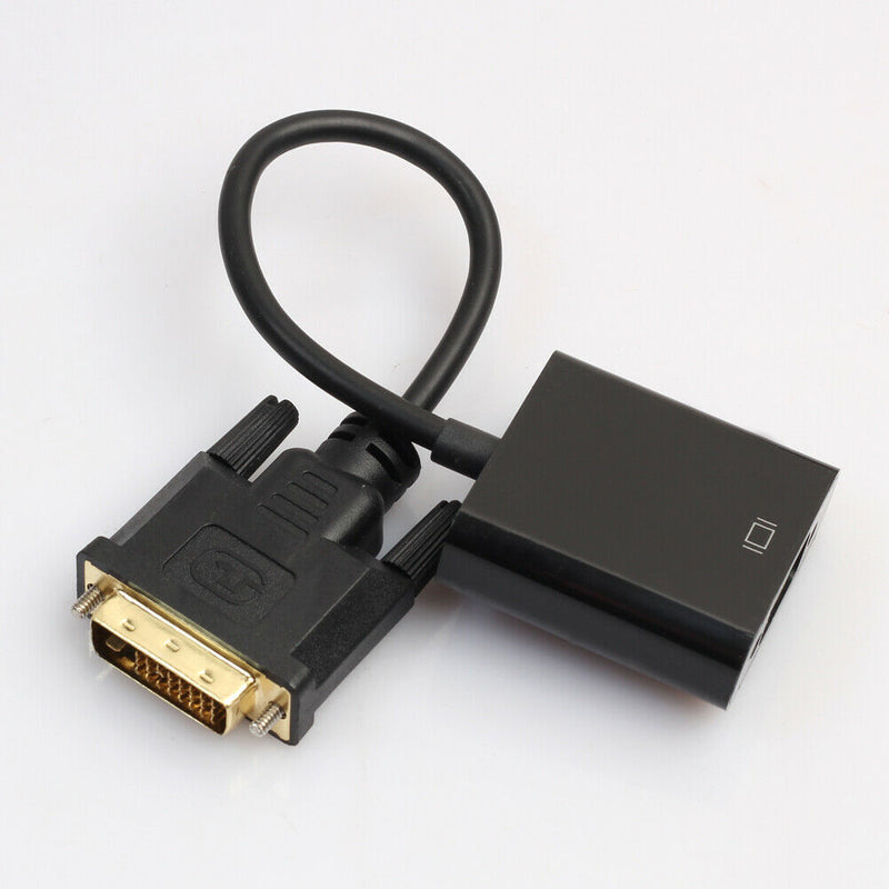 DVI-D 24+1 to VGA HDTV Converter Monitor Cable 1080P for PC Display Card