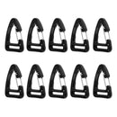 10x Plastic Buckle Climbing Carabiner Hanging Keychain Hook For Webbing 25mm