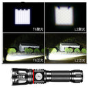 L2+COB LED Flashlight Light USB Rechargeable Telescopic Zoomable Magnetic Torch