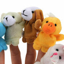10pc Cartoon Biological Animal Finger Puppet Plush Favor .Child Toys Baby Q3U5