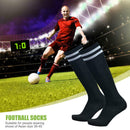 Unisex Thickened Soccer Socks Women Men Football Knee Length Socks (Black) A