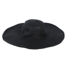 Women Cute Summer Straw Beach Hat Wide Large Brim Foldable Sun Hat Black H5E2
