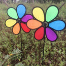 New Colorful Rainbow Dazy Flower Spinner Wind Windmill Garden Yard Outdoor D Hn