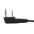 2Pin G-Shape Headset PTT Mic for Walkie Talkie 2 Way Radio Black