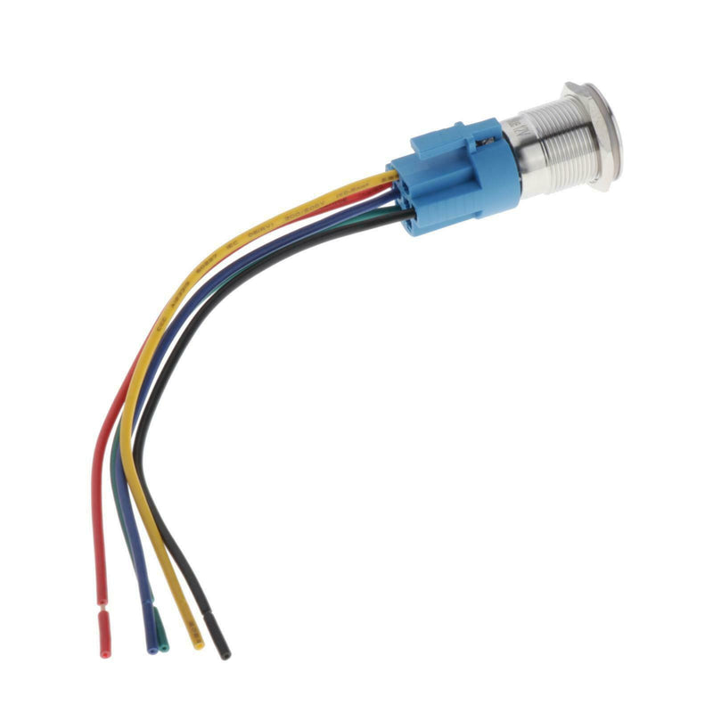 12V 19MM Car Blue LED Push Button Switch Engine Start Momentary Starter Switch